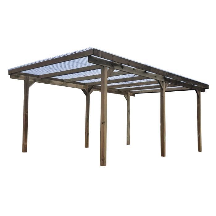 Carports 4m X 6m Hauteur 3 M En Bois Achat Vente Pas Cher