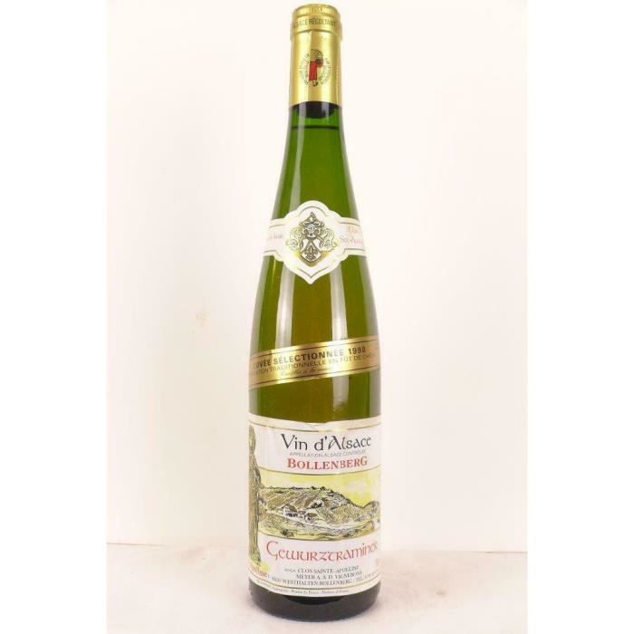 Gewurztraminer clos sainteapolline bollenberg sélectionnée fût de chêne blanc 1998 alsace