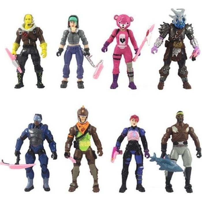 Lot De 8 Figurine Fortnite Cadeau Fortnite Fortnight Lama 9 Cm