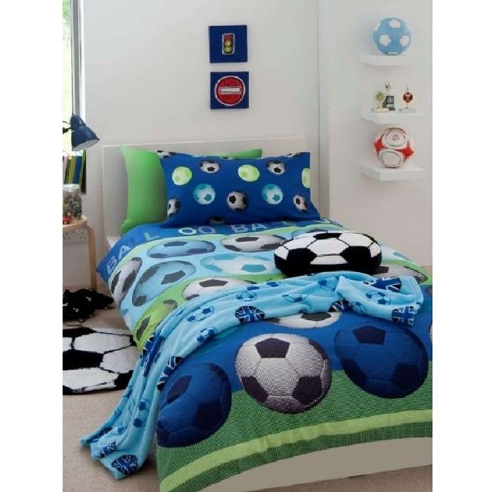 football parure de lit housse de couette 2 cdiscount maison
