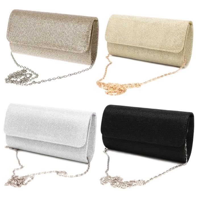 SAC A MAIN,Sac à bandoulière de soirée pour femmes pochette de mariée fête  de bal enveloppe de mariage sac à main - Type black - Cdiscount Bagagerie -  Maroquinerie