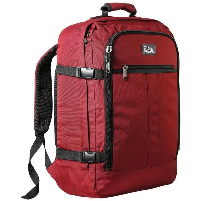 Cabin Max 30L Metz Sac à Dos Cabine – Bagage à Main - Léger et Spacieux -  Taille 45 x 35 x 20 cm (Rouge)