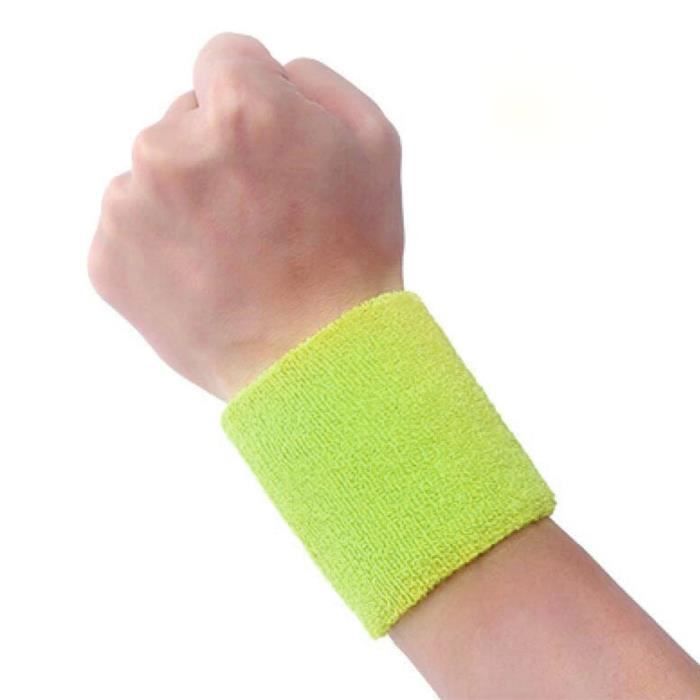 Mode sport poignet bandes de transpiration tennis gym remise en forme  exercice poignets bandes 1pc vert clair - Cdiscount Sport