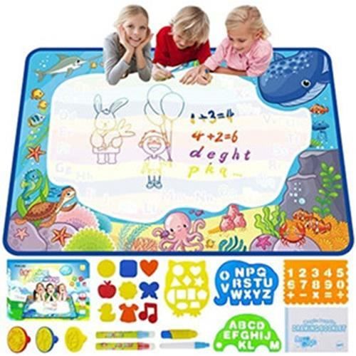 Tapis Réutilisable 117x88cm KIMIGO Tapis De Dessin,Tapis Dessin Enfant,Tapis D'eau,Tapis Toile Magique à L'eau Enfant