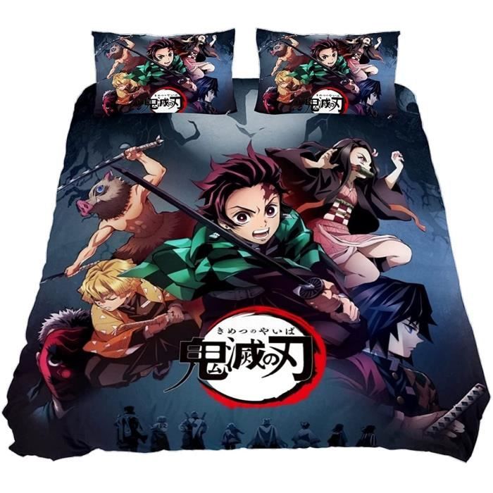 Housse De Couette Enfant 140x200cm - Motif Anime K-Pop Demon Hun Ter - 100% Polyester Microfibre Doux