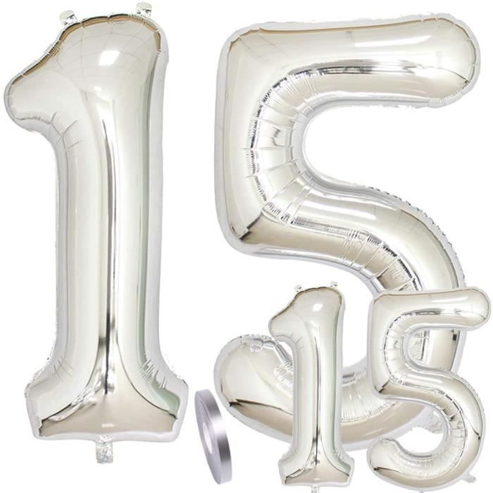 Ballons Numeacutero 15 Ans Anniversaire Argent Fille Garcon Heacutelium Figures Chiffres Number Ballon Geacuteantes40et 16 Set 1226 Cdiscount Maison Ballons Numeacutero 15 Ans Anniversaire Argent Fille Garcon Heacutelium Figures Chiffres Number Ballon Geacuteantes40et 16 Set 1226 Cdiscount Maison