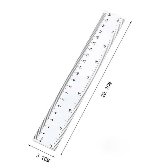 Regle - equerre,Règle en plastique transparente,Standard-métrique ...