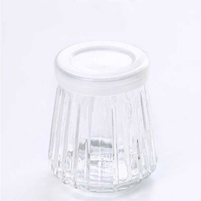 pot yaourt en verre avec couvercle