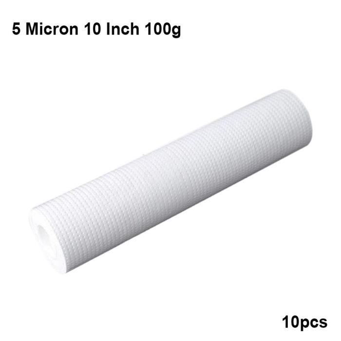 Povhhee Cartouche Filtre à Eau 10 Pouces 10 Microns - Lot De 5 Filtres Sédiments Pour Maison