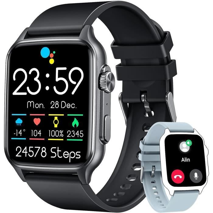 Montre Connectée Homme Écran AMOLED 1,43” – Appels Bluetooth, Moniteur Fréquence Cardiaque, 120 Modes Sport | Étanche IP68