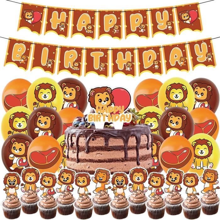Decoration Anniversaire Lion, Anime Lion Thèmes Décorations, 50Pcs