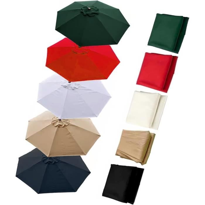6-Baleines Jardin Grand Parasol Toile De Rechange Pour Dessus De