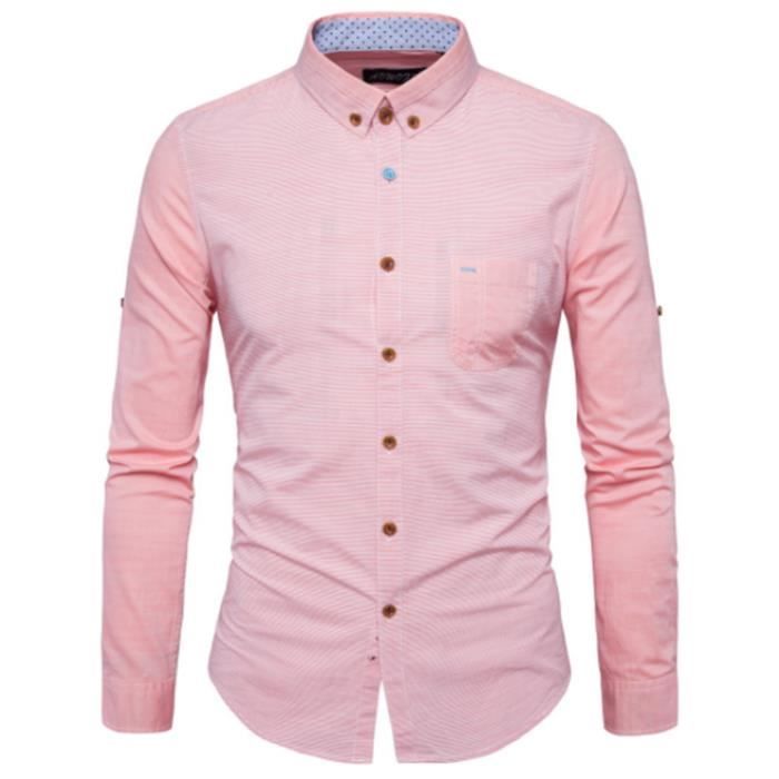 Chemise homme rose poudré clearance