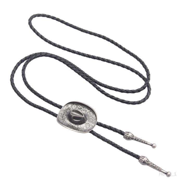 Cravate Bolo pour Homme Cravate en Cuir Cowboy - Bijoux De Fantaisie De
