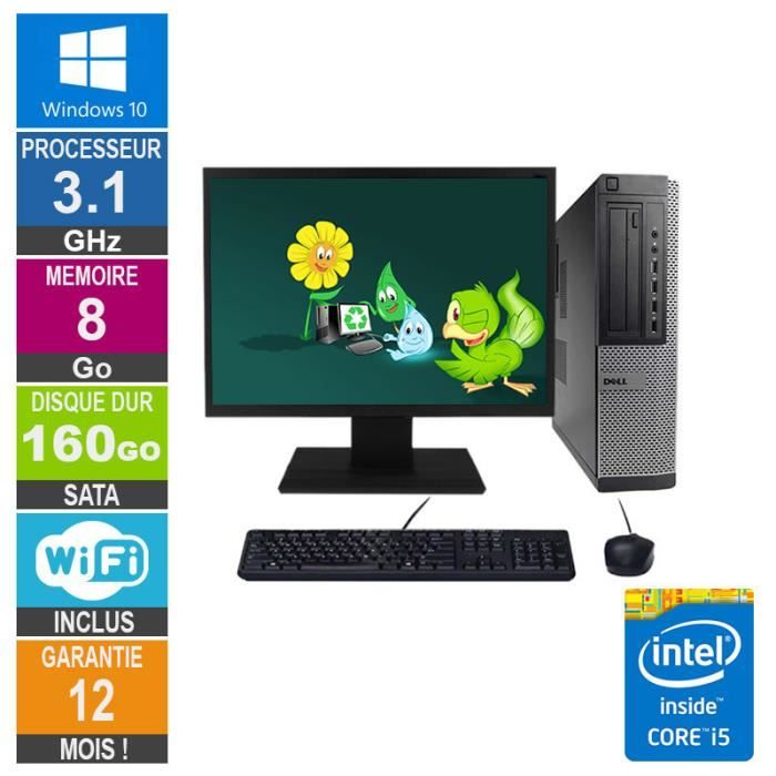 PC Dell Optiplex 790 DT I5-2400 3.10GHz 8Go/160Go