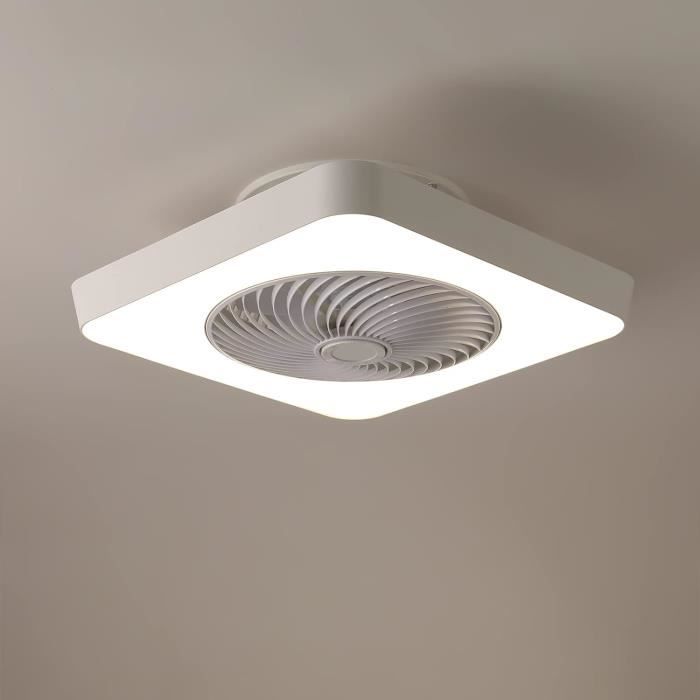 Ganeed – Ventilateur de plafond silencieux 60W avec télécommande – Éclairage LED 4000 lm – 6 vitesses – Température couleur 3000K à 6000K