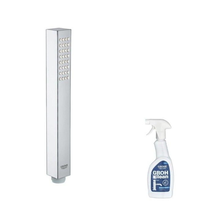 Grohe Pommeau de douche Quickfix Vitalio Joy Cube Stick + nettoyant GrohClean