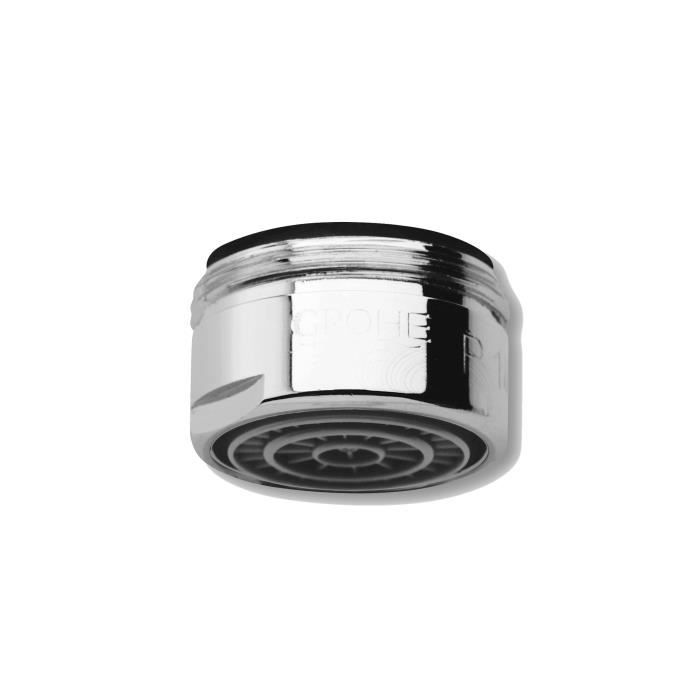 Mousseur GROHE - Pièces Détachées 13929000 - Filetage externe M 24 x 1 - Aérateur classe A - Gris/Ar