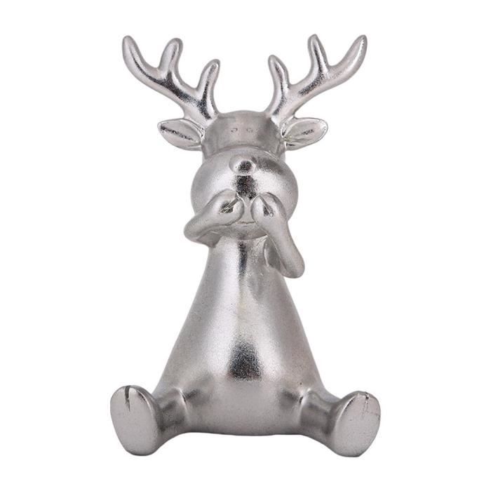 BZHIB Décorations De Renne De Noël Lot De 2 Figurines De Cerf De Noël, Sculptures En