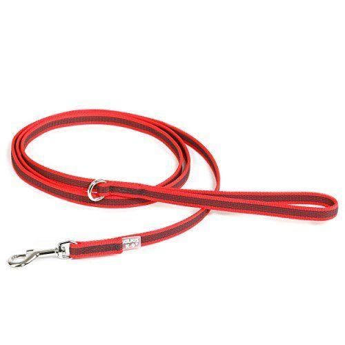 Julius K9 Julius-K9Super Dog Grip Laisse avec poignée, Rouge/gris - 218GM-R-S2