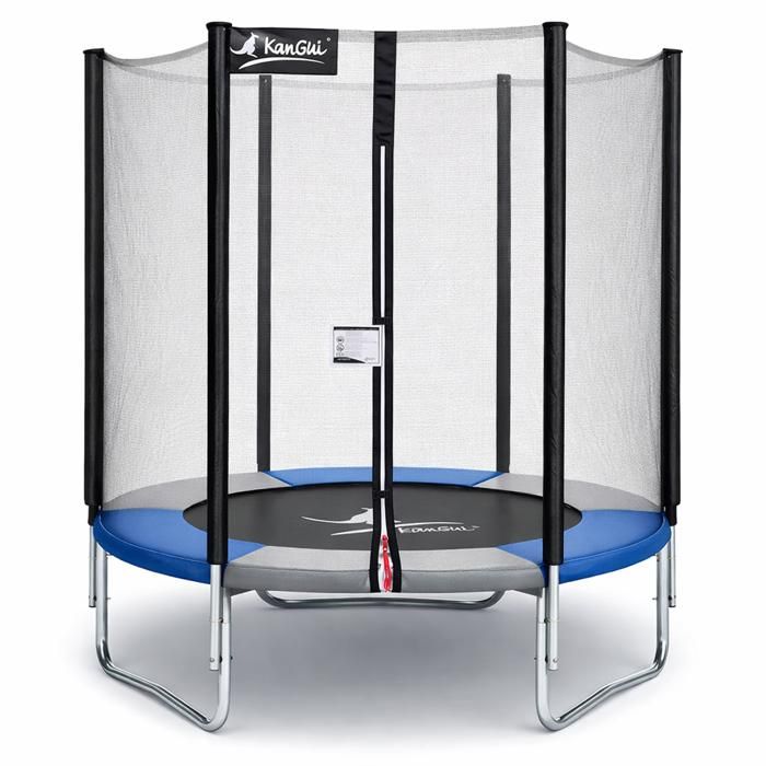 Kangui - Trampoline Rond avec Filet, échelle, bâche et kit ancrage 250 - 300 - 360 - 430cm RALLI