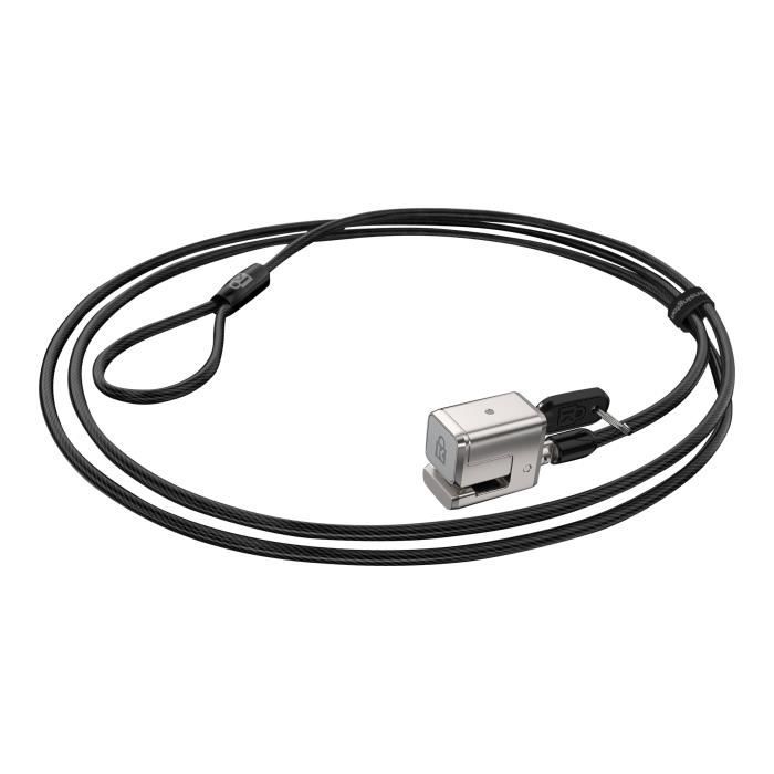 Kensington K64425EU Câble Antivol Laptop 8 Pieds - Tête 10 Mm, Clé Unique, Plaque D'Ancrage, Protection Ultime