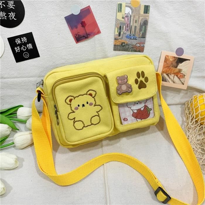 Sac à Bandoulière Chat Mignon Pour Petites Filles - Petit Sac à Main Enfant 12x4x10 Cm - Longueur Bandoulière 80 Cm