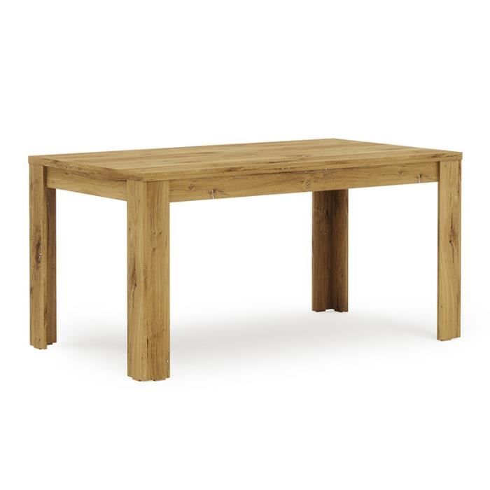 table à manger fixe rectangulaire 180 cm miro - meblosiek - naturel fonce - bois - panneaux de particules
