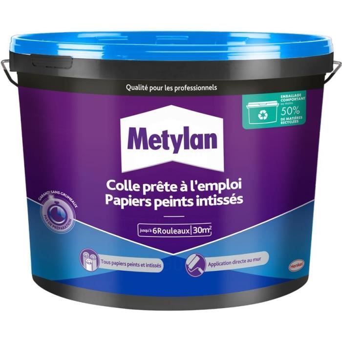 Colle Papiers Peints METYLAN 2958232 Intissés Seau 4 5kg