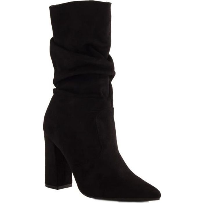 bottines noir pointu a talon