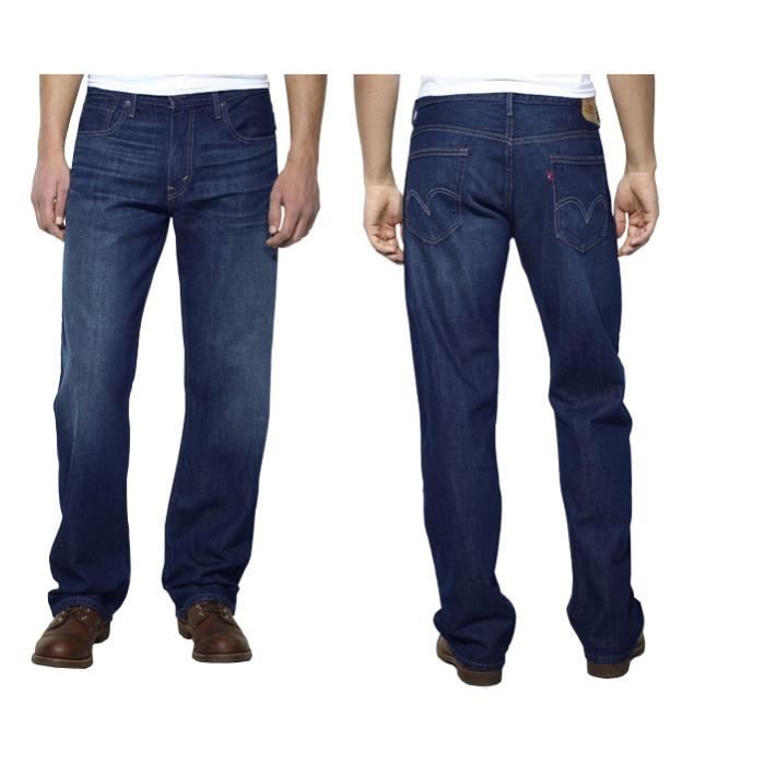 Jeans Levis 569 homme Bleu Fonce coupe decontractee bleu fonce Cdiscount Pret a Porter