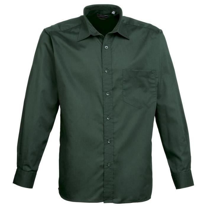 Chemise discount vert bouteille