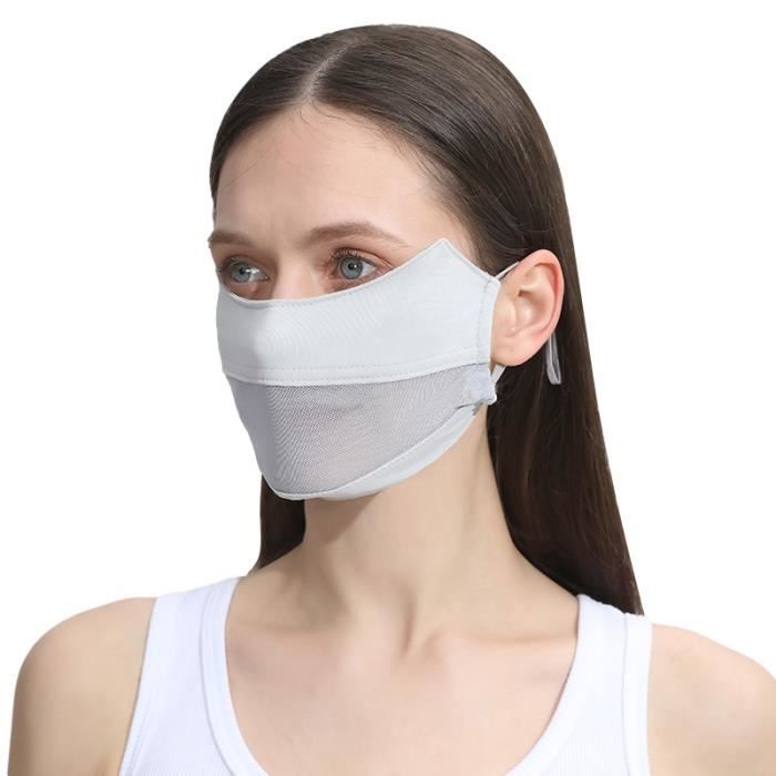 Lot 5 Masques UV UPF 50+ Femme - Protection Solaire Soie Glacée Respirante - Anti-Poussière Et UV