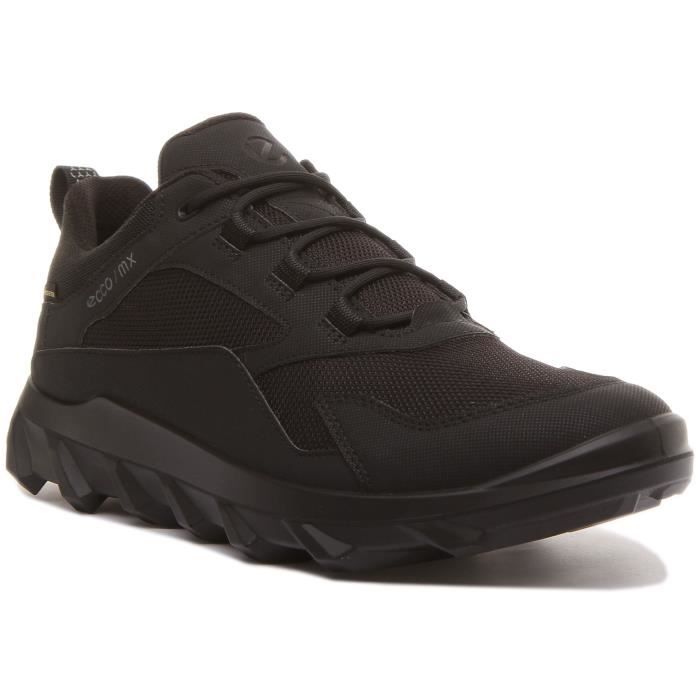ECCO Baskets homme ECCO MX en toile Gore Tex noir - lacets plats - semelle motocross