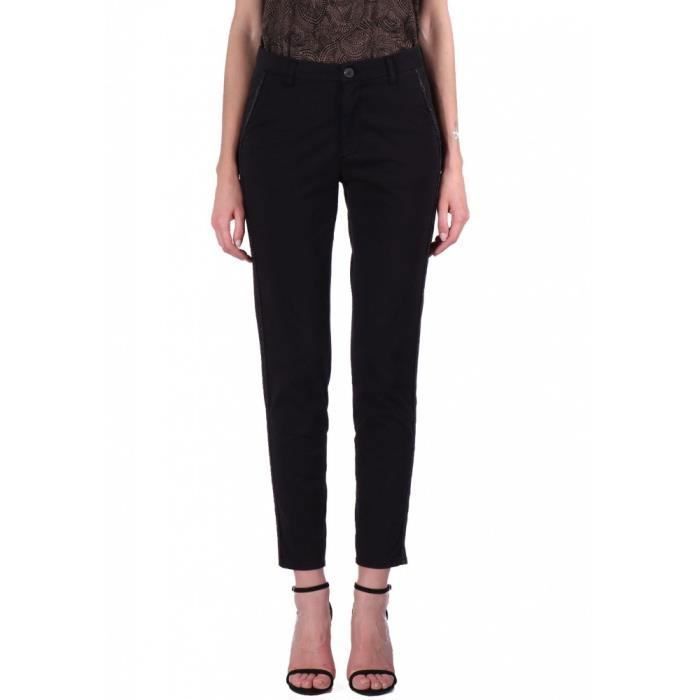 Pantalon chino femme noir clearance
