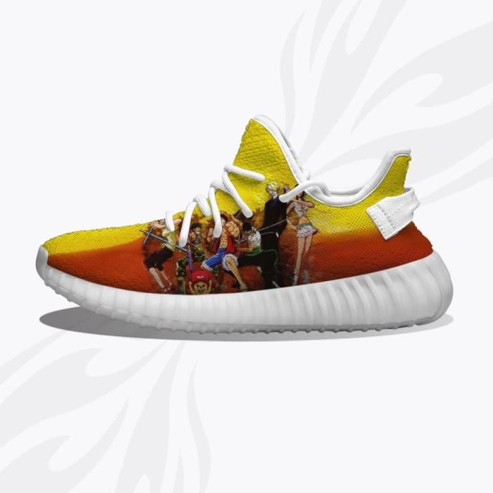 Baskets One Piece Impression Personnalisee Chaussures De Marche Boost 350 V2 Course Pour Homme Blanc Blanc Cdiscount Chaussures