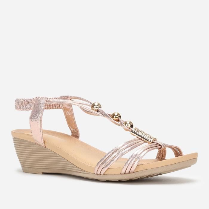 Chaussures compensées rose 2025