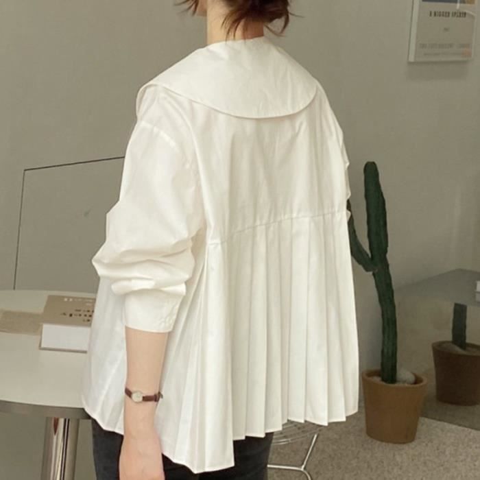 Chemise blanche shop plissée femme