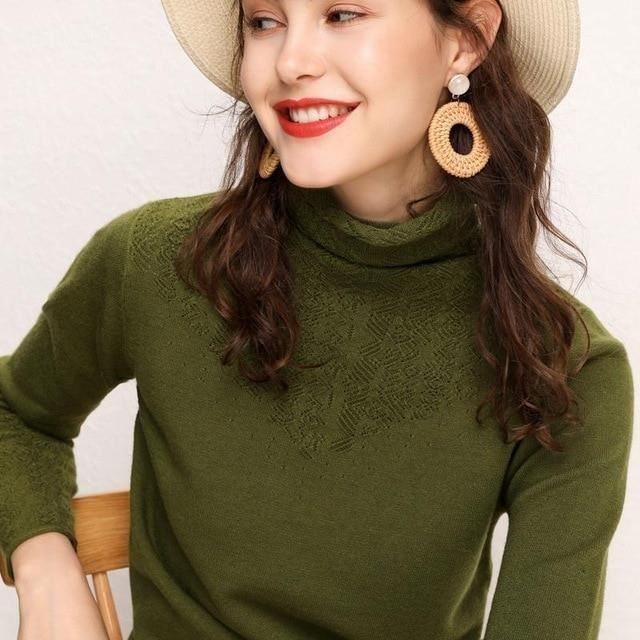 Pull vert militaire hot sale femme