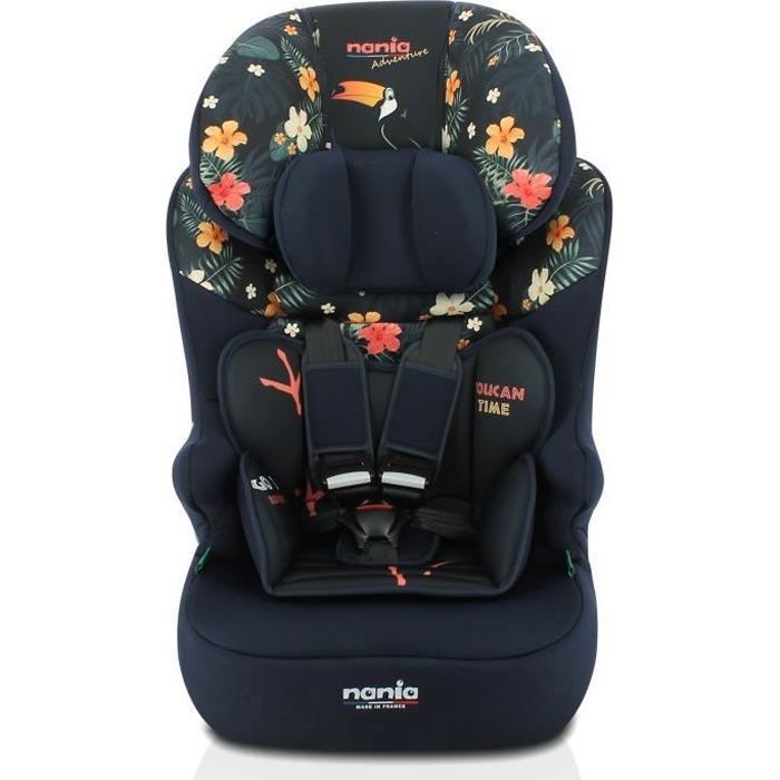 Nania - Siège auto ceinturé RACE I 76-140 cm R129 i-Size – De 3 à 10 ans - Têtière réglable - Inclinable - Toucan