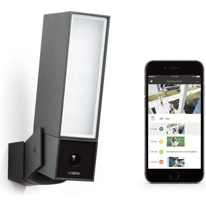 Caméra de Surveillance Extérieure Intelligente avec éclairage intégré - Netatmo Presence