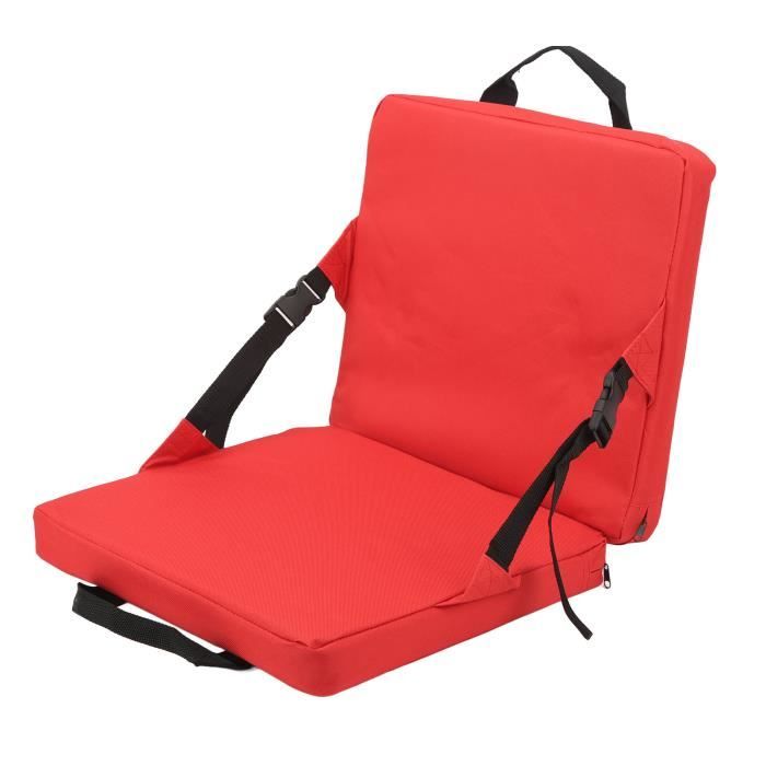 Coussin De Siège De Stade Portable - Avec Dossier Rembourré, Pliable, Pour Sport & Extérieur