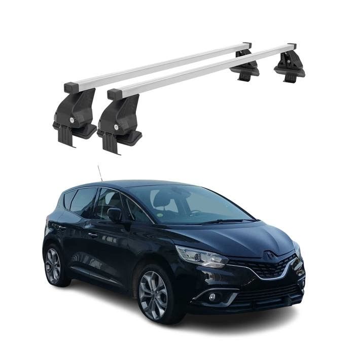 Barre Tetto RE&AR Tuning Per Renault Grand Scenic 4 2017-2022 - Modello ACE-2, 2 Barre In Alluminio Nero, Carico Max 75 Kg