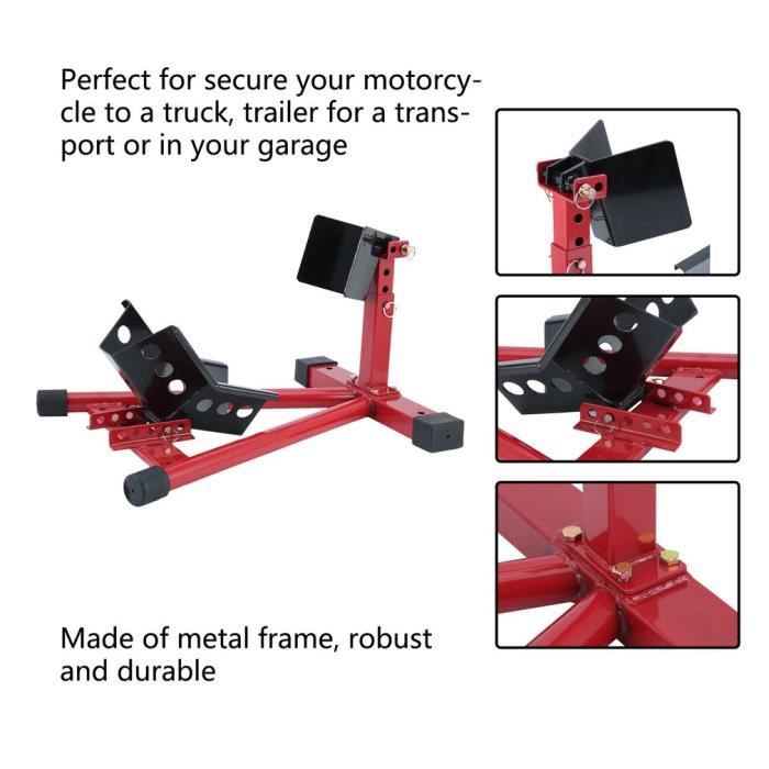 Td 009 03 Support De Cale De Roue Avant De Moto Outils De Reparation De Pneu D Ascenseur Rouge Achat Vente Support Pneumatiques Td 009 03 Support De Cale D Cdiscount