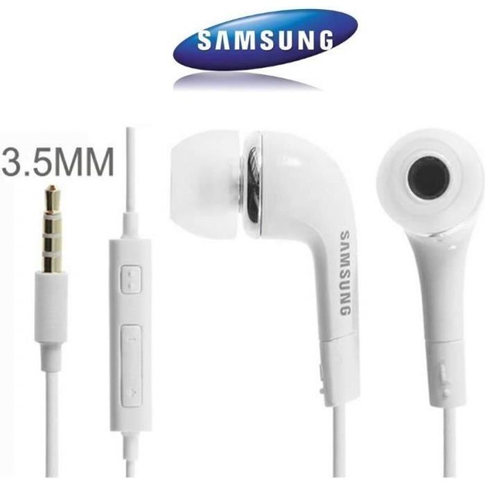 Samsung EO-EG920BW – Écouteur Intra Auriculaire – Prise Jack 3.5