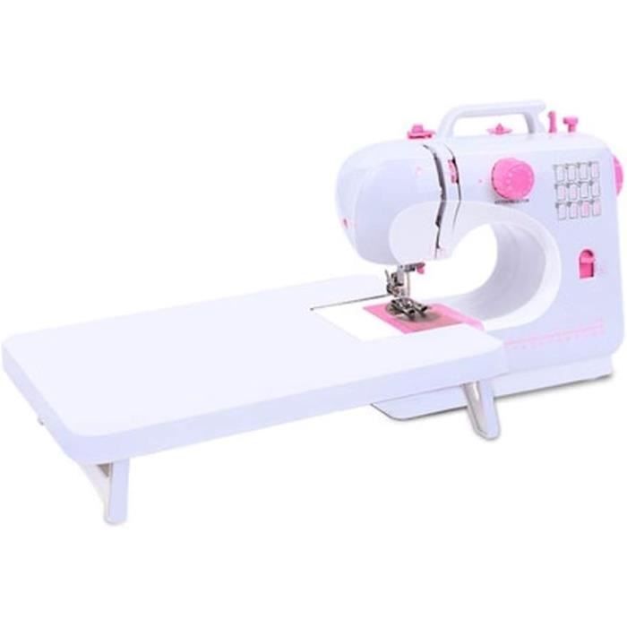 Mini Machine à Coudre électrique Portable - Avec Lumière LED Et Table Extensible - Idéale Débutants Et Petits Travaux (vêtements, Rideaux, DIY) - Facile à Utiliser - 11