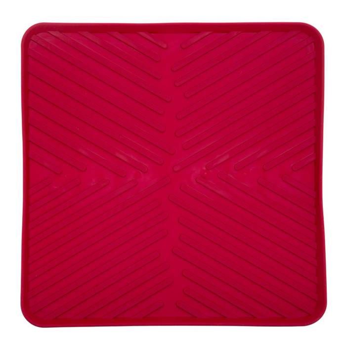 Secret De Gourmet Tapis Vaisselle Rebords 30x30 L 30 X L 30 Cm Rouge Cdiscount Maison