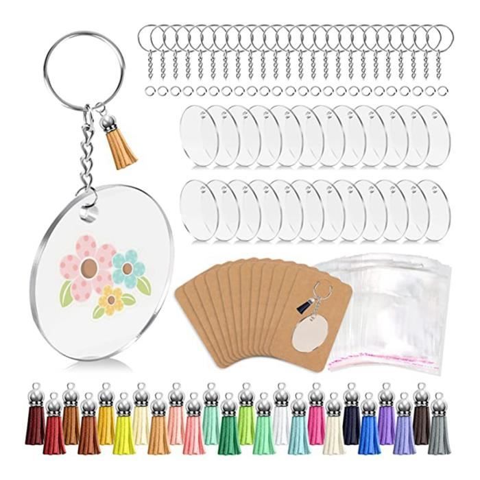 Lot De 50 Porte-clés En Cuir PU Vierges à Personnaliser - Format Rectangulaire - Idéal Pour Gravure Laser Ou Peinture