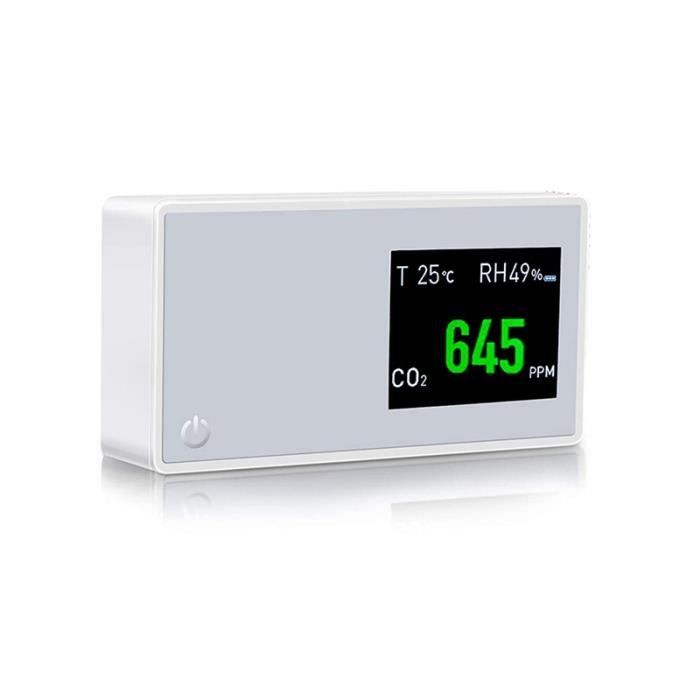 Détecteur De Qualité D'air 9 En 1 - Mesure PM2.5, CO2, Humidité, Température, écran LCD Couleur, WiFi