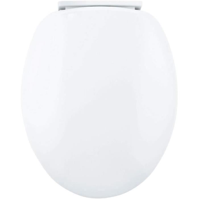 Abattant WC Wirquin Marbella – Frein De Chute Soft Close, Déclipsable, Thermoplastique Blanc – Universel, Silencieux Et Facile à Nettoyer